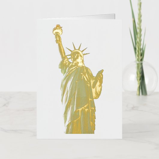 Carte De Vacances En Aluminium Statue de la liberté (Recto)