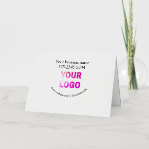 Carte De Vacances En Aluminium texte simple minimal ajoutez votre logo/design ici