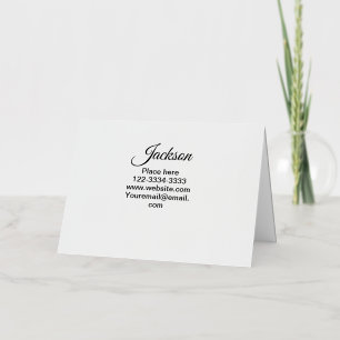 Carte De Vacances En Aluminium Texte simple minimal ajoutez votre nom lieu ville