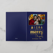 Carte De Vacances En Aluminium Timeless Chic Main tiré Joyeux Noël Photo (Mise à l'extérieur)