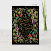 Carte De Vacances En Aluminium Un joyeux Noël Berry (Recto)