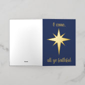 Carte De Vacances En Aluminium "Venez, tous vos fidèles" Noël (Mise à l'extérieur)