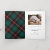 Carte De Vacances En Aluminium Vrai Foil Rouge Vert Plat Noël (Couchage intérieur)