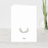 Carte De Vacances En Aluminium Warm Holiday Wishes Design (Verso)