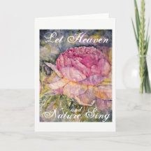 Carte de vacances en aquarelle florale Nature Sing