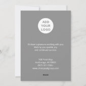 Carte de vacances en argent givré écriture script (Dos)