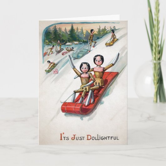 Carte de vacances en bois vintage (Devant)