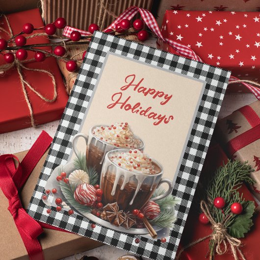 Carte de vacances en cacao de Noël Buffalo