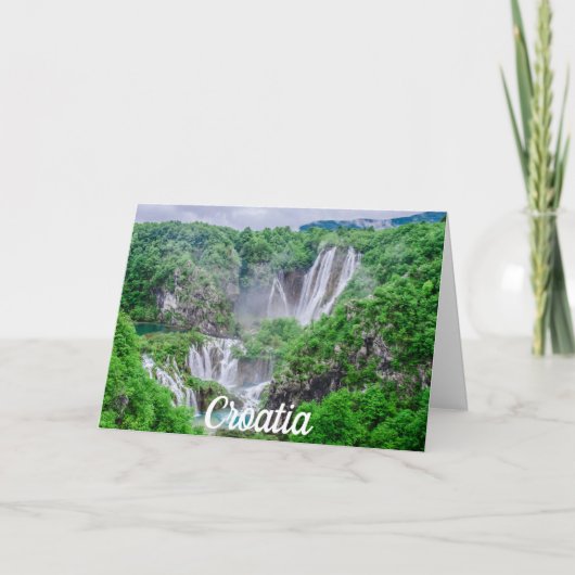 Carte de vacances en cascade des lacs Plitvice (Devant)