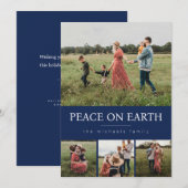 Carte de vacances en collage de quatre photos - Bl (Devant / Derrière)