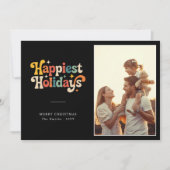 Carte de vacances en couleurs rétro pour photo de  (Devant)