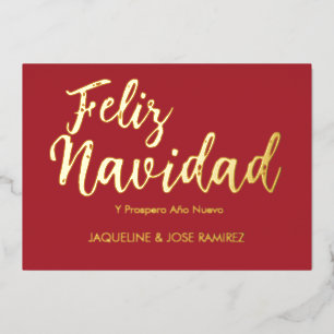 Carte de vacances en espagnol 'Feliz Navidad' avec