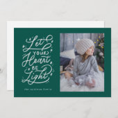 carte de vacances en étoile au coeur léger (Devant / Derrière)