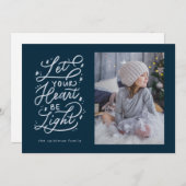 carte de vacances en étoile au coeur léger (Devant / Derrière)