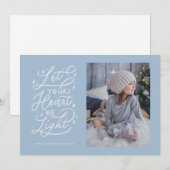 carte de vacances en étoile au coeur léger (Devant / Derrière)