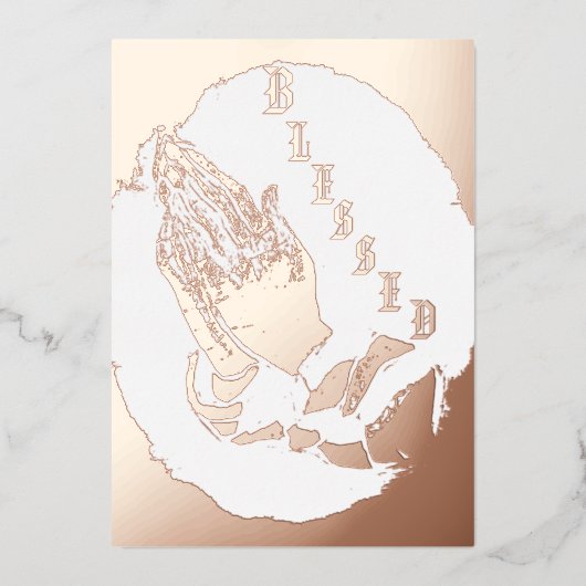 Carte de vacances en feuille d'aluminium 5" x 7" (Recto)