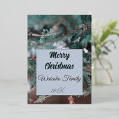 Carte de vacances en feuille de métal (Debout devant)