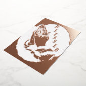 Carte de vacances en feuille d'or 5" x 7" (Rotation)