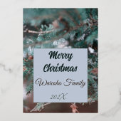 Carte de vacances en feuille métallique (Recto)