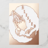 Carte de vacances en feuille métallisée 13 x 18 cm (Recto)