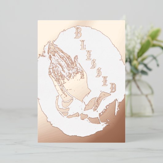 Carte de vacances en feuille métallisée 13 x 18 cm (Debout devant)