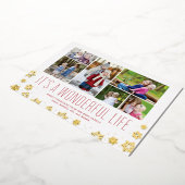 Carte de vacances en feuille multi-photo "C'est un (Rotation)