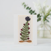 Carte de vacances en fleurs de presse séchées (Debout devant)