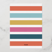 Carte de vacances en foil Joyeux Noël Script Colla (Verso)