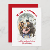 Carte de vacances en forme d'arc (Devant / Derrière)