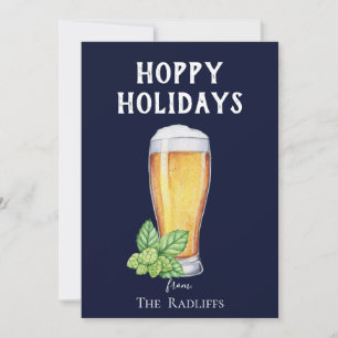 Carte de vacances en forme de verre à bière Hoppy