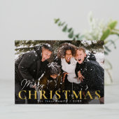 Carte de vacances en métal de Noël Joyeux Noël pho (Debout devant)