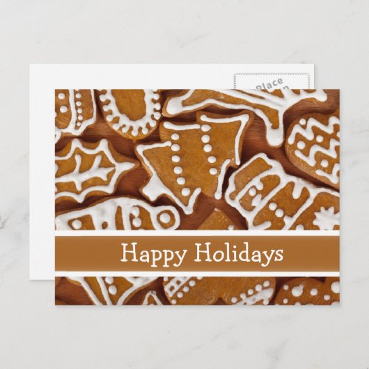 Carte de vacances en pain d'épice personnalisé (Devant / Derrière)