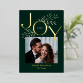 Carte de vacances en papier alu et joyeuse fête de (Debout devant)