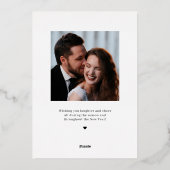 Carte de vacances en papier alu et joyeuse fête de (Verso)