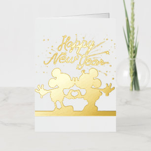 Carte de vacances en papier alu plié Mickey