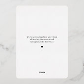 Carte de vacances en papier alu pour diffuser la j (Verso)