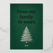 Carte de vacances en papier aluminium (Verso)