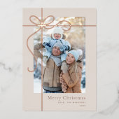 Carte de vacances en papier d'aluminium (Recto)