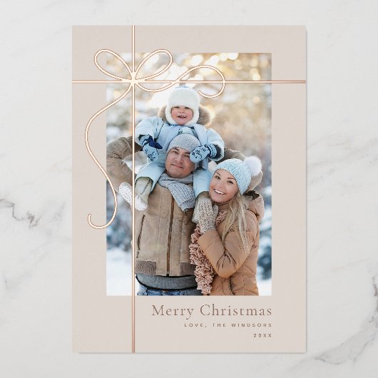 Carte de vacances en papier d'aluminium (Recto)