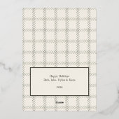 Carte de vacances en papier métallisé avec message (Verso)