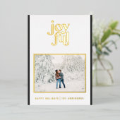 carte de vacances en relief à photo 1 noire modern (Debout devant)