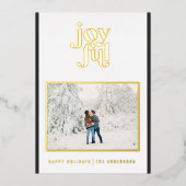 carte de vacances en relief moderne noire joyeuse  (Recto)