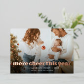 Carte de vacances en rose gold avec la mention Plu (Debout devant)