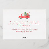 Carte de vacances en rose gold avec la mention Plu (Verso)