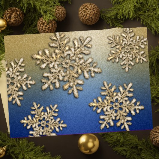 Carte de vacances en scintillement flocon de neige