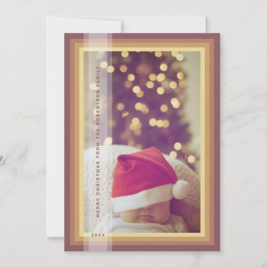 Carte de vacances encadrée d'or (Devant)