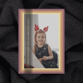 Carte de vacances encadrée en or