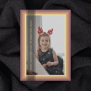 Carte de vacances encadrée en or