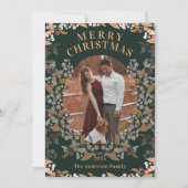 Carte de vacances encadrée en or foncé (Devant)