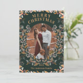 Carte de vacances encadrée en or foncé (Debout devant)